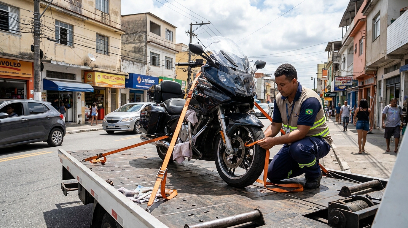 Remoção de Moto em Pane no Jaguari, Itaquaquecetuba‑SP